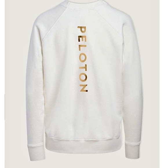 SPIRITUAL GANGSTER x PELOTON Classic Crew Sweatshirt in White - Picture 3 of 11